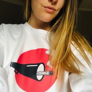 DOPE * Senior High Small White Sweatshirt